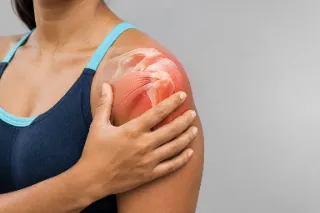 Rotator Cuff Pain And Shoulder Injury Anatomy Medical Stock Photo