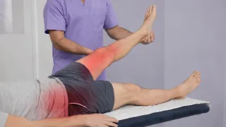 Lumbar Disc Herniation Physical Examination Straight Leg Raise Test Clinical Stock Photo