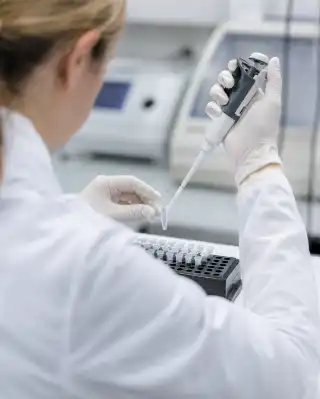 RNA Extraction and Molecular Research in Laboratory Stock Photo